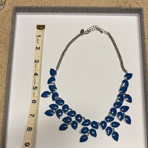 Elegant Blue Leaf Necklace
